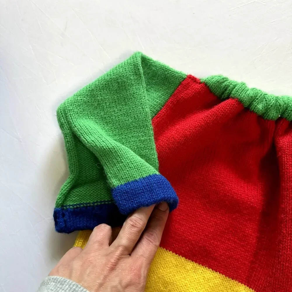 Vintage Handknit ColorBlock Bunting Sleep Sack